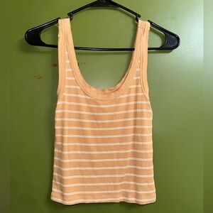 🔥 3/15 SALE 🔥 Arizona Jean Co Yellow & White Cropped Tank Top